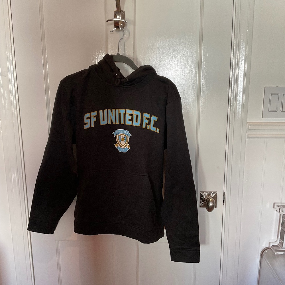 Men’s SF United FC black hoodie, small men’s by SPORT-TEK